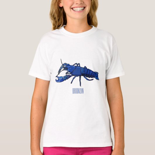 Blauwe cartoon t-shirt (Voorkant)