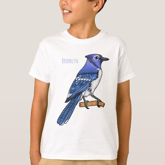 Blauwe cartoon t-shirt (Voorkant)