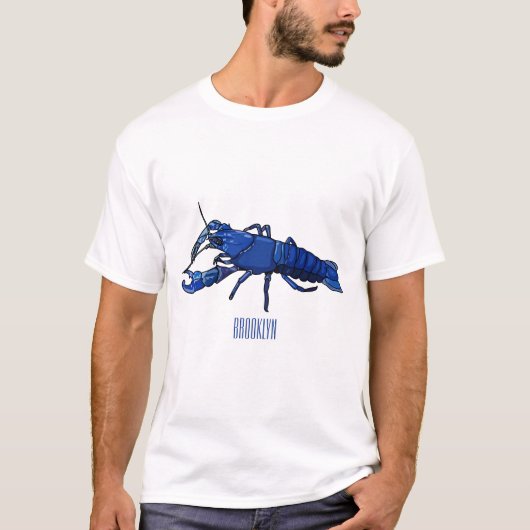 Blauwe cartoon t-shirt (Voorkant)