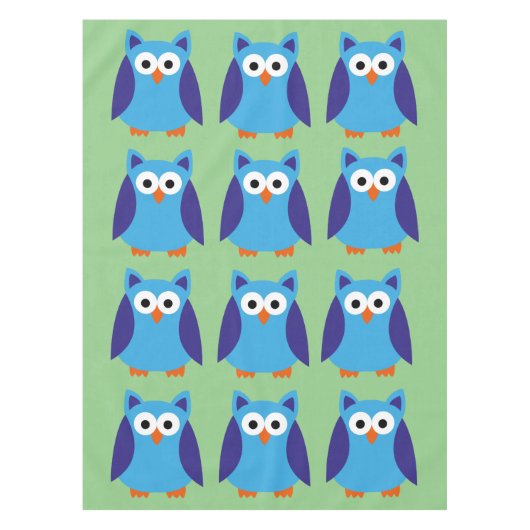 Blauwe cartoon tafelkleed (Voorkant)