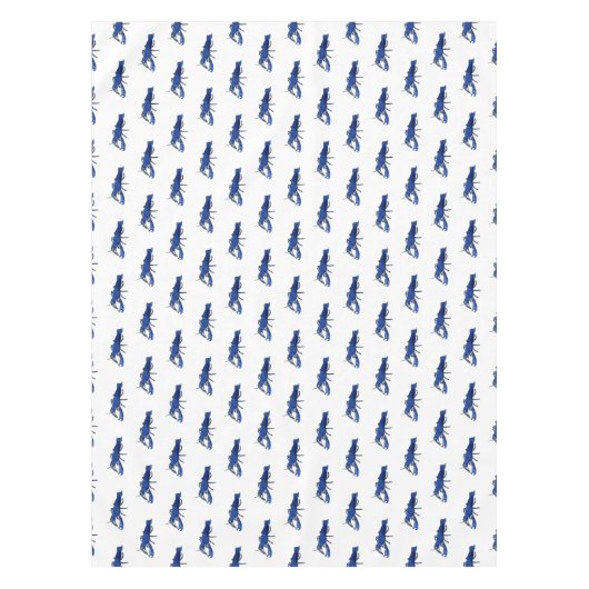 Blauwe cartoon tafelkleed (Voorkant)