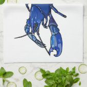 Blauwe cartoon theedoek (Gevouwen)