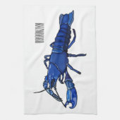 Blauwe cartoon theedoek (Verticaal)