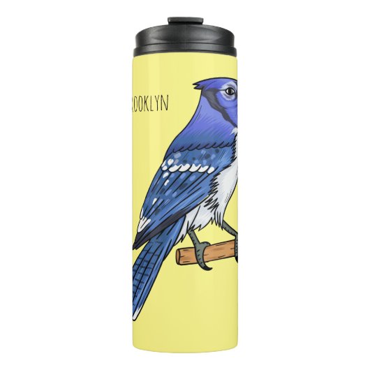 Blauwe cartoon thermosbeker (Voorkant)