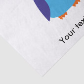 Blauwe cartoon tissuepapier (Detail)