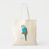 Blauwe cartoon tote bag (Voorkant)