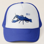 Blauwe cartoon trucker pet (Voorkant)