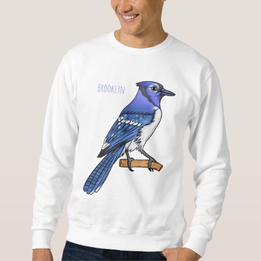 Blauwe cartoon trui (Voorkant)