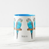 Blauwe cartoon tweekleurige koffiemok (Center)