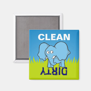 Blauwe cartoon van olifanten magneet