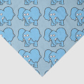 Blauwe cartoon van olifanten tissuepapier (Detail)