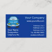 Blauwe cartoon visitekaartje (Voorkant)