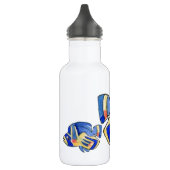 Blauwe Cartoon vlindervis Waterfles (Links)