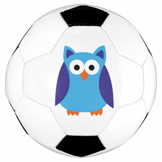 Blauwe cartoon voetbal (Voorkant)