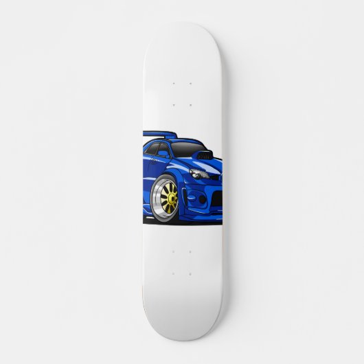 Blauwe cartoon voor de snelheid van de spierwagen persoonlijk skateboard (Voorkant)