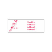 Blauwe cartoon  zelfinktende stempel (Design)