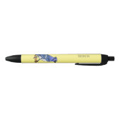 Blauwe cartoon zwarte inkt pen (Bodem)