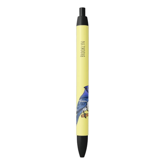 Blauwe cartoon zwarte inkt pen (Voorkant Verticaal)