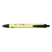 Blauwe cartoon zwarte inkt pen (Achterkant)