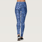 Blauwe Casbah Marokkaanse Damask Leggings (Achterkant)