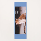 Blauwe "Cat Dad" Oranje kitten Yogamat (Voorkant)