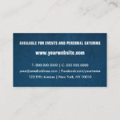 Blauwe catering voor de rivierkreeft van de suiker visitekaartje (Achterkant)