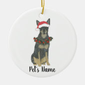 Blauwe Cattledog Heeler Kerstmis Keramisch Ornament (Voorkant)