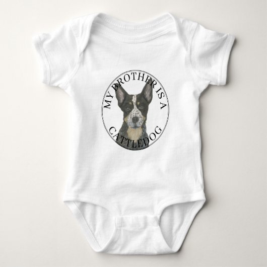 Blauwe Cattledog Heeler Oudere Broer Romper (Voorkant)