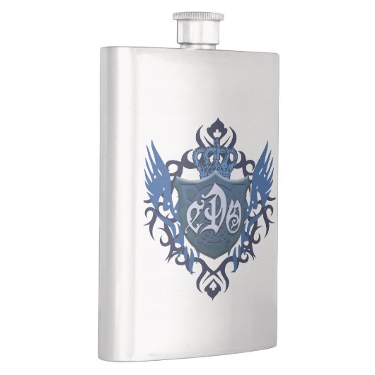 Blauwe cdo-Logo-kolf Heupfles (Rechts)