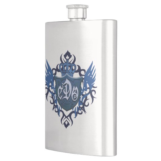 Blauwe cdo-Logo-kolf Heupfles (Links)