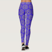 Blauwe cellen leggings (Achterkant)