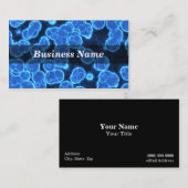 Blauwe cellen op zwarte achtergrond visitekaartje (Voorkant / Achterkant)