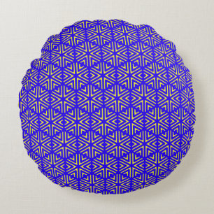 Blauwe cellen rond kussen
