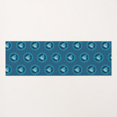 Blauwe chakra, keelchakra, Visuddha yogamat (Achterkant (horizontaal))