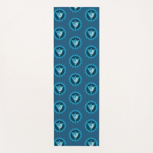 Blauwe chakra, keelchakra, Visuddha yogamat (Voorkant)
