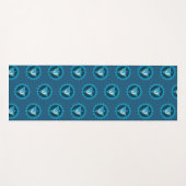 Blauwe chakra, keelchakra, Visuddha yogamat (Voorkant (horizontaal))