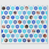 Blauwe Chanoeka foto Cadeaupapier (Vlak)