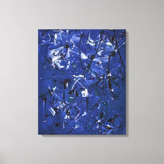 Blauwe Chaos Canvas Afdruk (Voorkant)