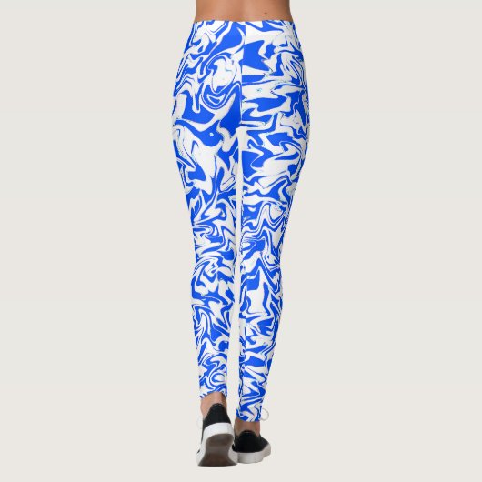 Blauwe Chaos..... Leggings (Achterkant)