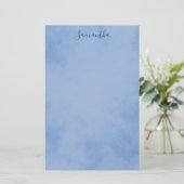 Blauwe charming briefpapier (Staand voorkant)