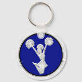 Blauwe Cheap Cheer Cheerlead Gifts in BULK Sleutelhanger (Achterkant)