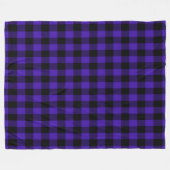 Blauwe check fleece deken (Voorkant (Horizontaal))