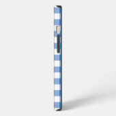 Blauwe check iPhone hoesje (Linkerkant)