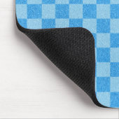 Blauwe Checker Glitter Muismat (Hoek)