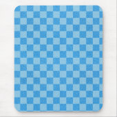 Blauwe Checker Glitter Muismat (Voorkant)
