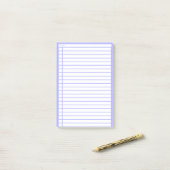 Blauwe checklist post-it® notes (Op bureau)