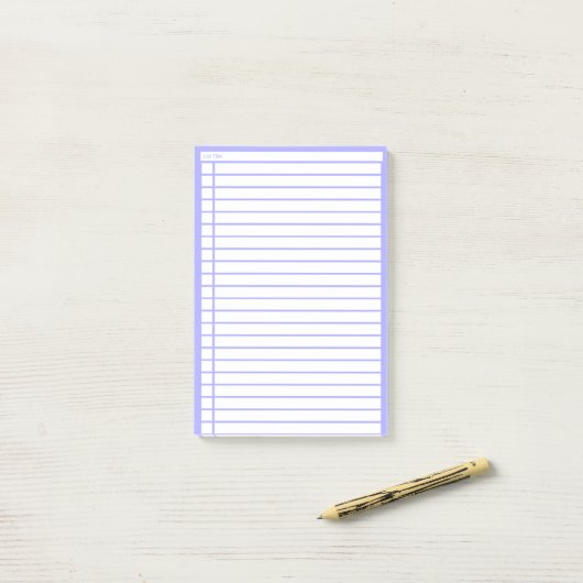Blauwe checklist post-it® notes (Op bureau)