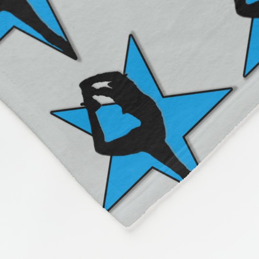 Blauwe Cheerleader fleece deken (Hoek)
