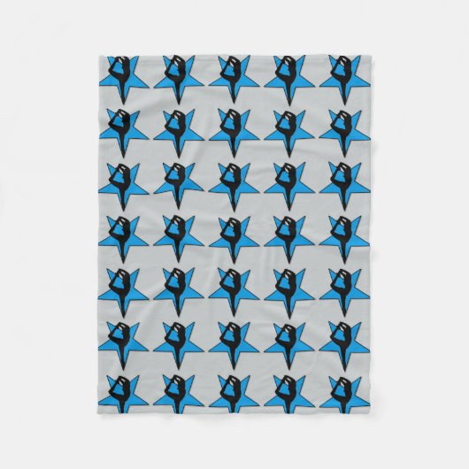 Blauwe Cheerleader fleece deken (Voorkant)