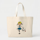 Blauwe Cheerleader Grote Tote Bag (Voorkant)